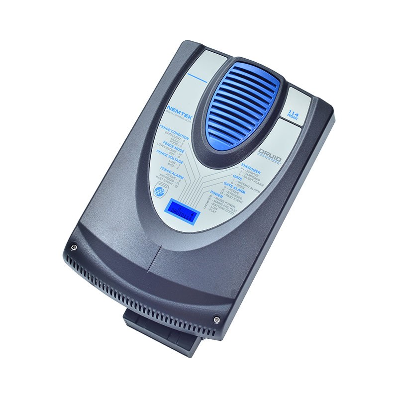 Nemtek Druid 114LCD Mains with Battery Back Up Solar Energizer: Druid 114LCD