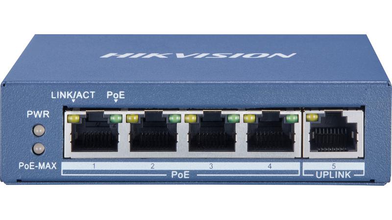 Hikvision DS-3E0505P-E/M 4 Port Gigabit Unmanaged POE Switch