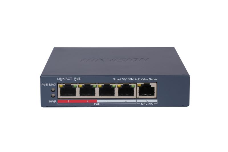 Hikvision DS-3E1105P-EI/M 4 Port Fast Ethernet Smart POE Switch
