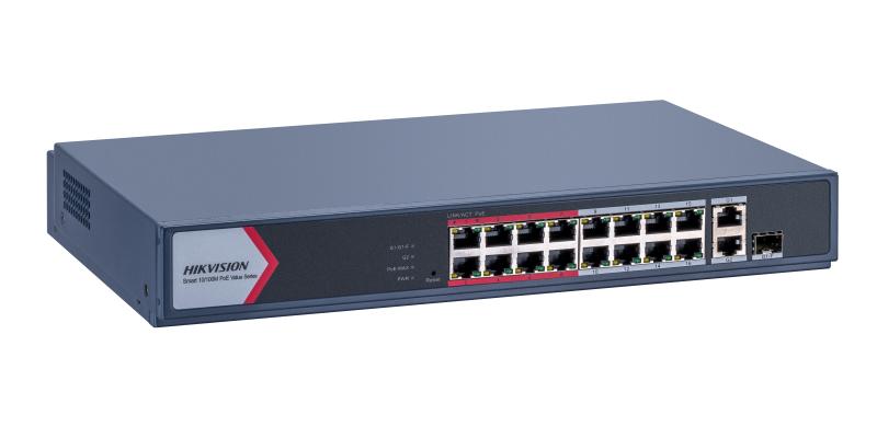 Hikvision DS-3E1318P-EI/M 16 Port Fast Ethernet Smart POE Switch