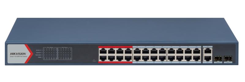 Hikvision DS-3E1326P-EI 24 Port Fast Ethernet Smart POE Switch