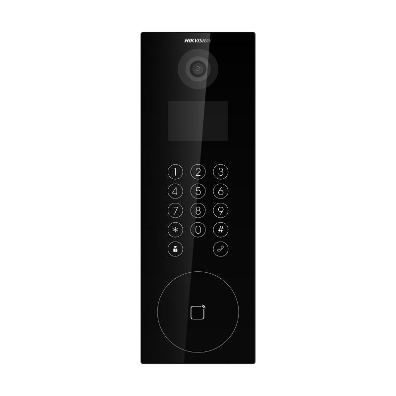 Hikvision DS-KD8103-E6 Video intercom door station with 3.5-inch screen.