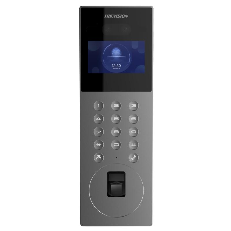 Hikvision DS-KD9203-FE6 Ultra Series modular IP video intercom door station with face recognition.