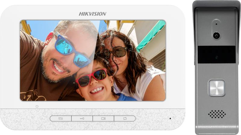 Hikvision DS-KIS203T Villa analog kit — waterproof 4-wire analog video intercom bundle for villa or house.