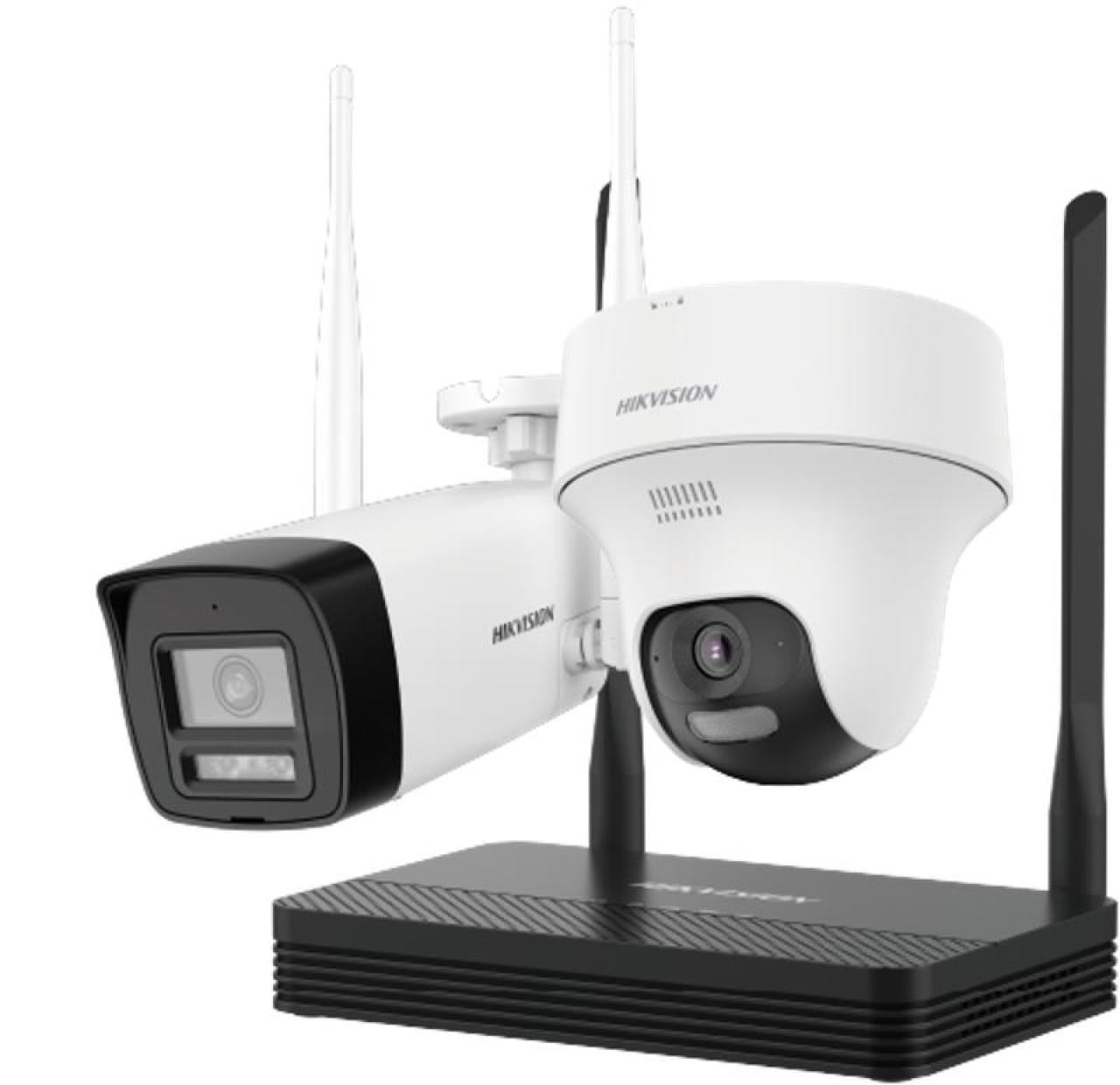 Hikvision NKS424W02H 4 MP H.265 One Bullet + One Turret Wi-Fi NVS Kit